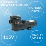 Hayward PowerFlo Matrix, Above-Ground Pool Pump with 6-ft cord, 1.5HP - Image 2